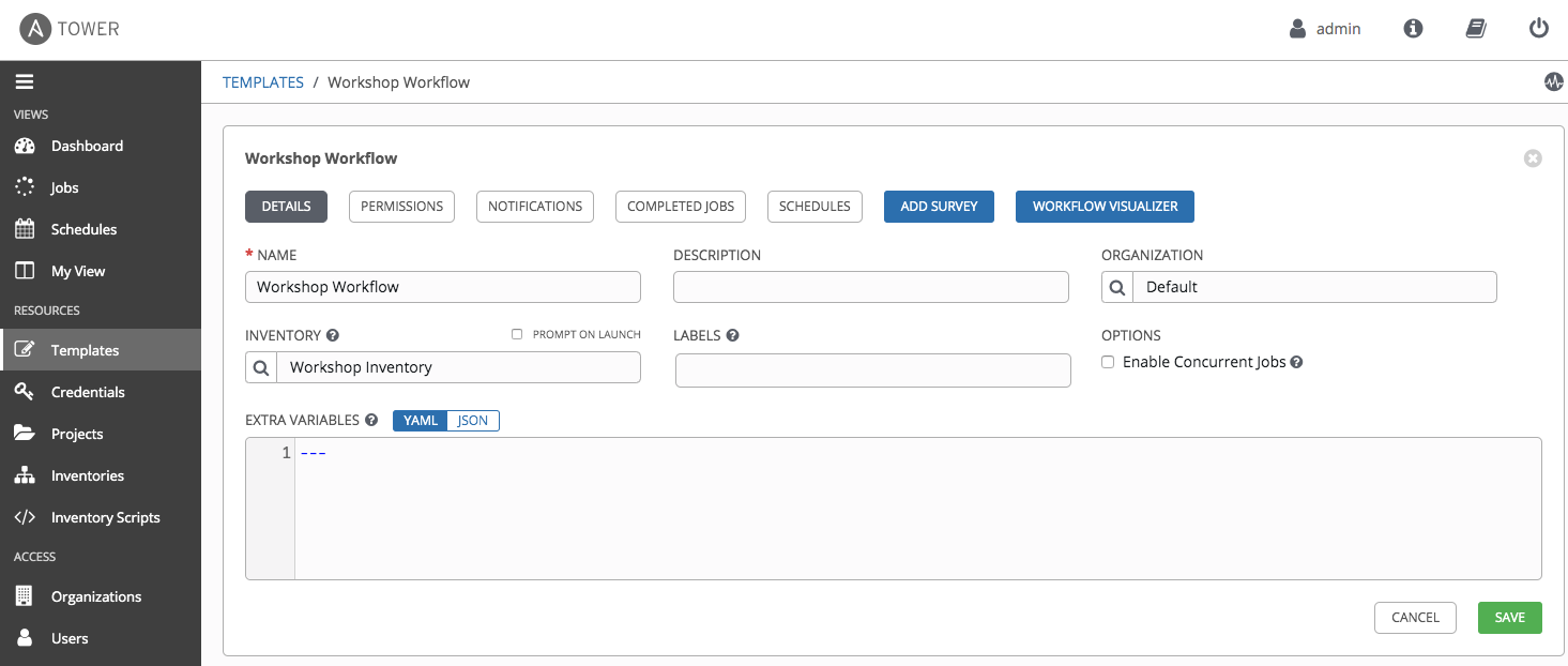 workflow creation