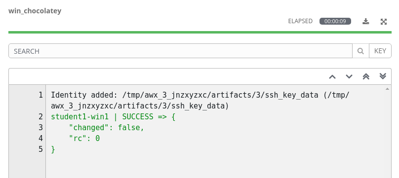 Win_Chocolatey re run Job Output