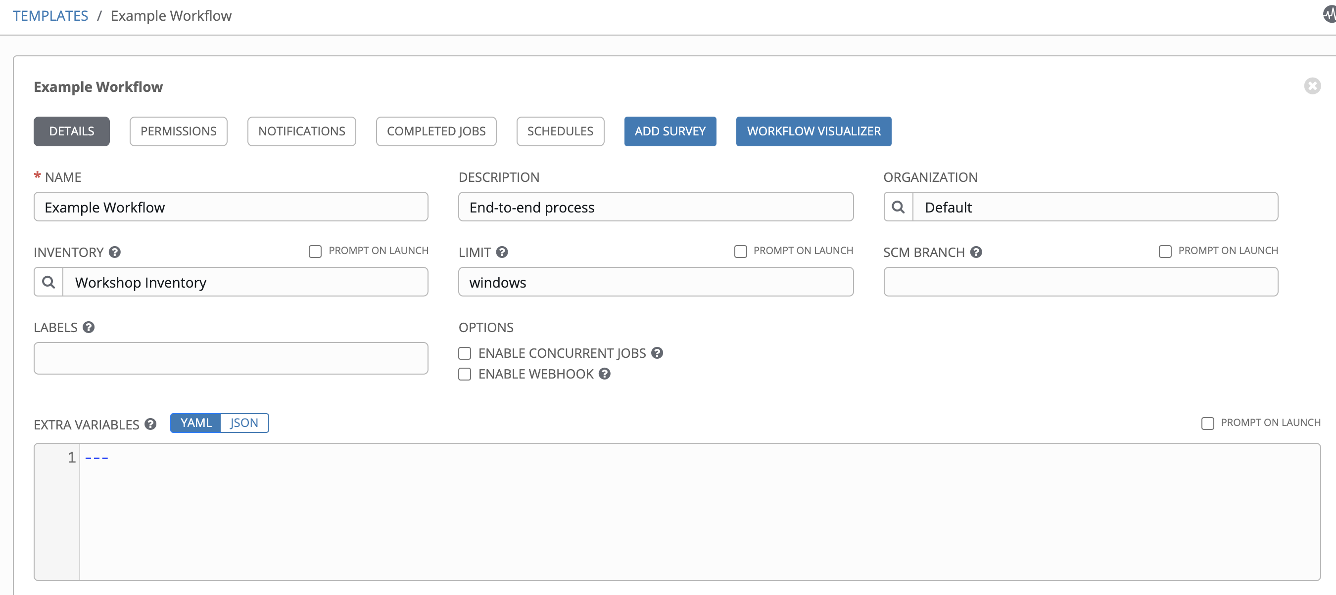 Create Workflow Template